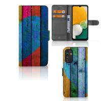 Samsung Galaxy A14 5G | Book Style Case | Wood Heart - Cadeau voor je Vriend
