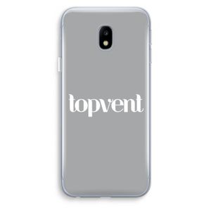 Topvent Grijs Wit: Samsung Galaxy J3 (2017) Transparant Hoesje