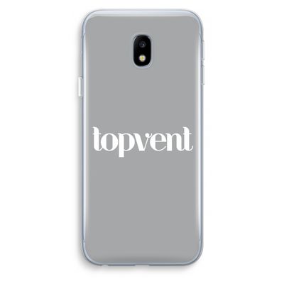 Topvent Grijs Wit: Samsung Galaxy J3 (2017) Transparant Hoesje