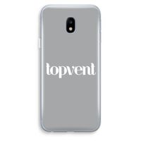 Topvent Grijs Wit: Samsung Galaxy J3 (2017) Transparant Hoesje
