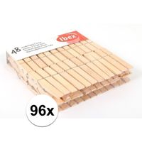 96x Houten wasknijpers / knijpers