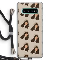 Bonjour mon amour: Samsung Galaxy S10 Plus Transparant Hoesje met koord
