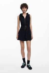 Utility-jurk met capuchon - BLACK - XS