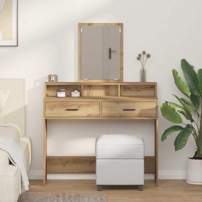 Kaptafel artisanaal eikenkleurig 100 x 41 x 140 cm Bewerkt hout