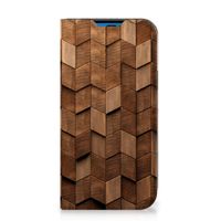 Book Wallet Case voor iPhone 14 Pro Wooden Cubes