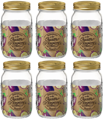 Bormioli Rocco Weckpotten Quattro Stagioni - ø 11 cm / 1 liter - 6 stuks