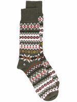 Mackintosh chaussettes en maile fair isle - Vert