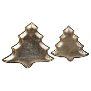 Beliani DURIAN - Decoratieve schaal-Goud-Aluminium