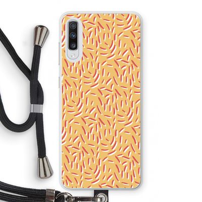Camouflage: Samsung Galaxy A70 Transparant Hoesje met koord