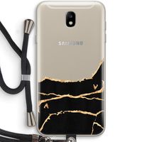 Gouden marmer: Samsung Galaxy J7 (2017) Transparant Hoesje met koord