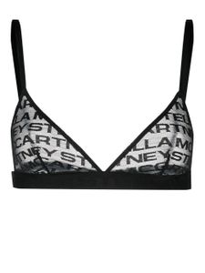 Stella McCartney soutien-gorge à logo brodé - Noir