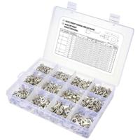 TRU COMPONENTS TC-11991844 Assortiment ringkabelschoenen Ongeïsoleerd 0.5 mm² 6 mm² Zilver 1440 stuk(s)