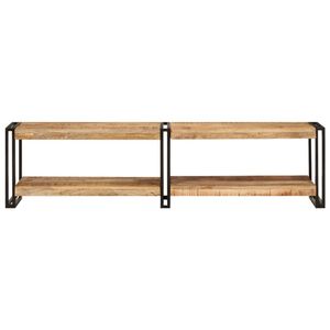 The Living Store TV-kast - Trendy - Meubels van massief mangohout - 160x30x40 cm - Metalen frame