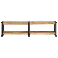 The Living Store TV-kast - Trendy - Meubels van massief mangohout - 160x30x40 cm - Metalen frame