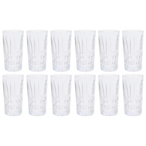 Waterglazen - 12x - 260 ml - longdrinkglazen - vaatwasserbestendig