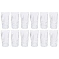 Waterglazen - 12x - 260 ml - longdrinkglazen - vaatwasserbestendig