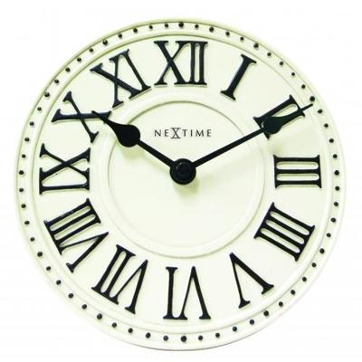 NeXtime klok 5187wi london table, ø16 cm, wall, white/ black+b32