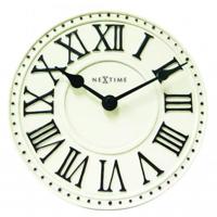 NeXtime klok 5187wi london table, ø16 cm, wall, white/ black+b32