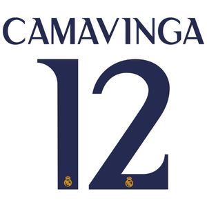 Camavinga 12 (Officiële Real Madrid Bedrukking 2023-2024)