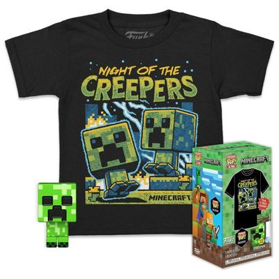 Pocket Pop! and Tee: Minecraft - Blue Creeper Kids T-Shirt Size 146-152