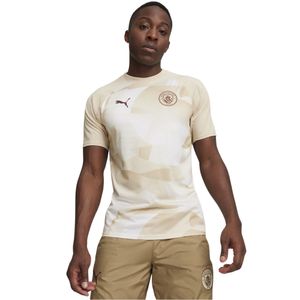 PUMA Manchester City Pre-Match Trainingsshirt 2023-2024 Beige Donkerpaars