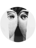 Fornasetti assiette à visages imprimés - Blanc - thumbnail