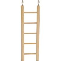 Houten vogelladder 20 cm 4 treden - thumbnail