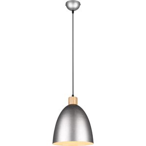 LED Hanglamp - Trion Jaguar - E27 Fitting - Rond - Mat Nikkel - Aluminium - Tot 40W
