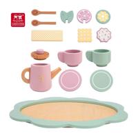 Playwood Houten theeservies pastel, 17dlg.