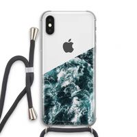 Zee golf: iPhone XS Transparant Hoesje met koord