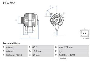 Bosch Alternator/Dynamo 0 986 049 370