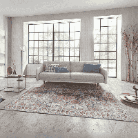 Vintage Vloerkleed Anthea Creme Blauw 200x290 Cm Laagpolig Nouristan - Dekbed-Discounter.nl