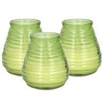 Tafelkaars Lowboy - 3x - groen - glas - 9 x 10,5 cm - binnen/buiten