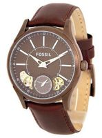Horlogeband Fossil ME9035 Leder Bruin 22mm