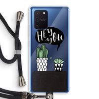 Hey you cactus: Samsung Galaxy Note 10 Lite Transparant Hoesje met koord