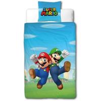 Beddengoedset - MARIO BROS - Mario en Luigi - Microvezel - 1 dekbedovertrek 140 x 200 cm + 1 kussensloop 63 x 63 cm