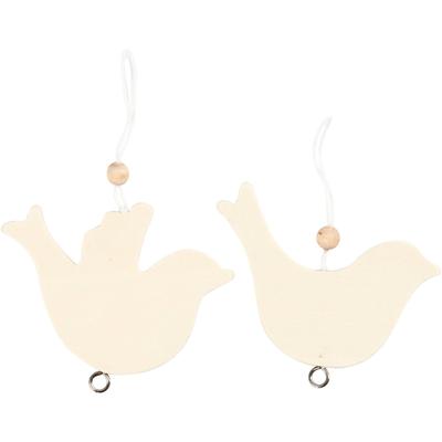 Creativ Company Vredesduif, afm 7,5x9,5 cm, dikte 4 mm, 10 stuk/ 1 doos