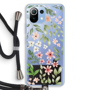 Botanical sweet flower heaven: Xiaomi Mi 11 Lite Transparant Hoesje met koord