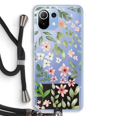 Botanical sweet flower heaven: Xiaomi Mi 11 Lite Transparant Hoesje met koord