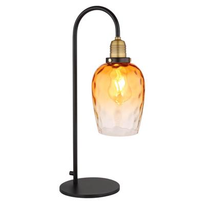 Globo TafellampSalvy amber glas honinggraat - 15786T