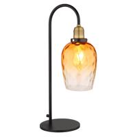 Globo TafellampSalvy amber glas honinggraat - 15786T
