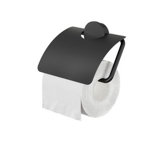 Toiletrolhouder met klep Geesa Opal Zwart Geesa