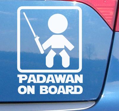 Baby aan boord van star wars auto zelfklevende sticker