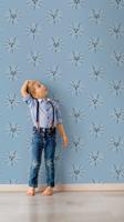 Behang Leo Rol Blauw