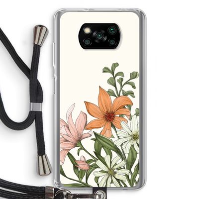 Floral bouquet: Xiaomi Poco X3 NFC Transparant Hoesje met koord