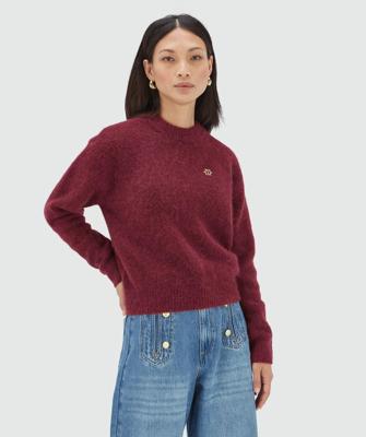 Josh V Fresia Jv-2510-0206 Sweater 540 Berry Red Melange