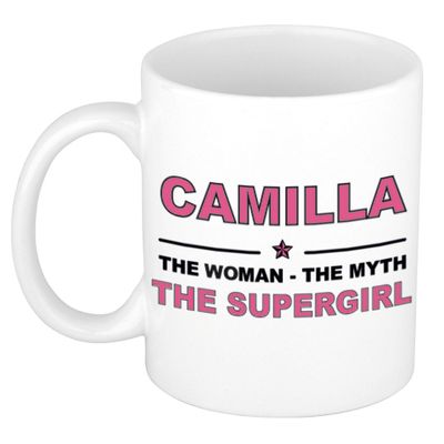 Camilla The woman, The myth the supergirl cadeau koffie mok / thee beker 300 ml