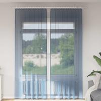 Gordijnen voile met lussen 2 st 140x260 cm koningsblauw
