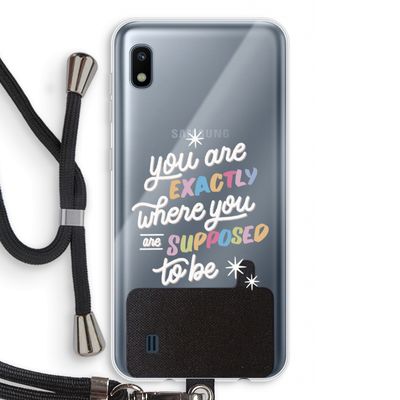 Right Place: Samsung Galaxy A10 Transparant Hoesje met koord