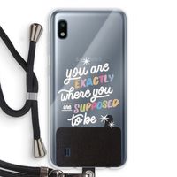 Right Place: Samsung Galaxy A10 Transparant Hoesje met koord